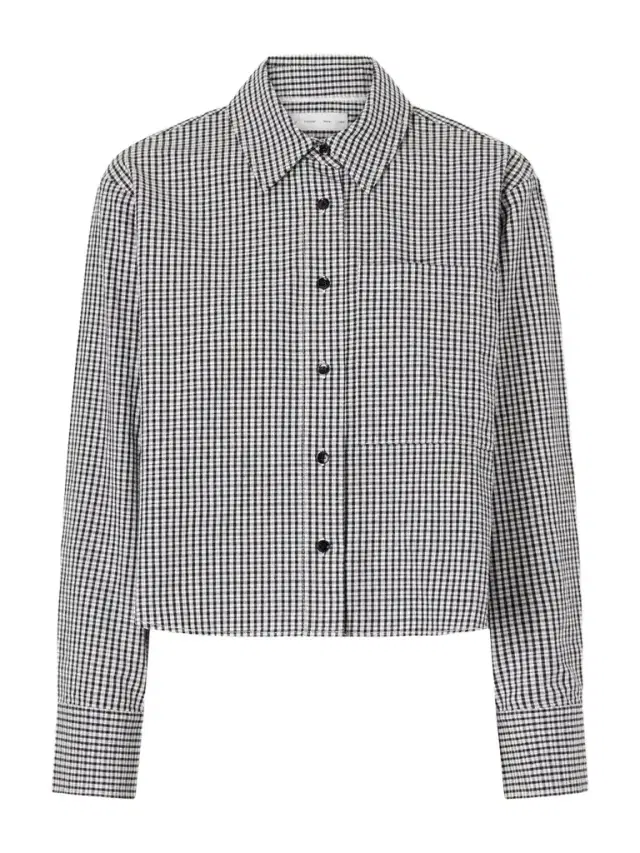 Olive Cropped Checked Cotton And Linen-blend Poplin Shirt