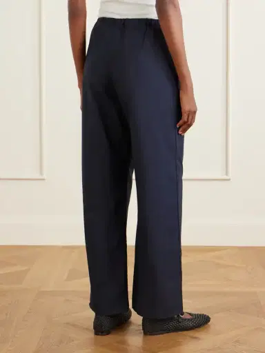 FLORE FLORE Josephine Drawstring Organic Cotton-poplin Straight-leg Pants | Thumbnail 4 FLORE FLORE Josephine Drawstring Organic Cotton-poplin Straight-leg Pants | Thumbnail 4