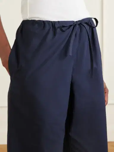FLORE FLORE Josephine Drawstring Organic Cotton-poplin Straight-leg Pants | Thumbnail 5 FLORE FLORE Josephine Drawstring Organic Cotton-poplin Straight-leg Pants | Thumbnail 5
