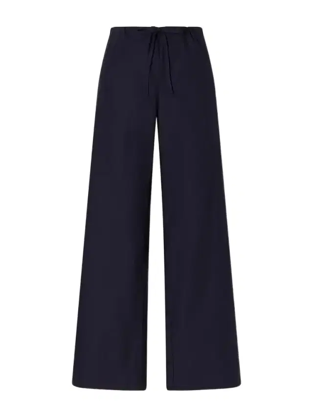 Josephine Drawstring Organic Cotton-poplin Straight-leg Pants