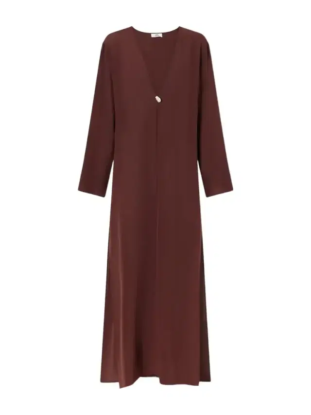 SARA CRISTINA Pearl-embellished Silk-chiffon Kaftan