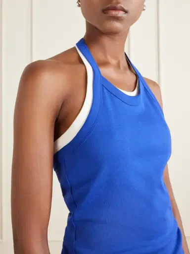 FLORE FLORE Angie Halterneck Organic Cotton-jersey Tank | Thumbnail 5 FLORE FLORE Angie Halterneck Organic Cotton-jersey Tank | Thumbnail 5