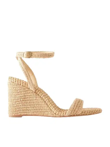 Loeffler Randall Gavi 40 Raffia Wedge Sandals | Thumbnail 1 Loeffler Randall Gavi 40 Raffia Wedge Sandals | Thumbnail 1