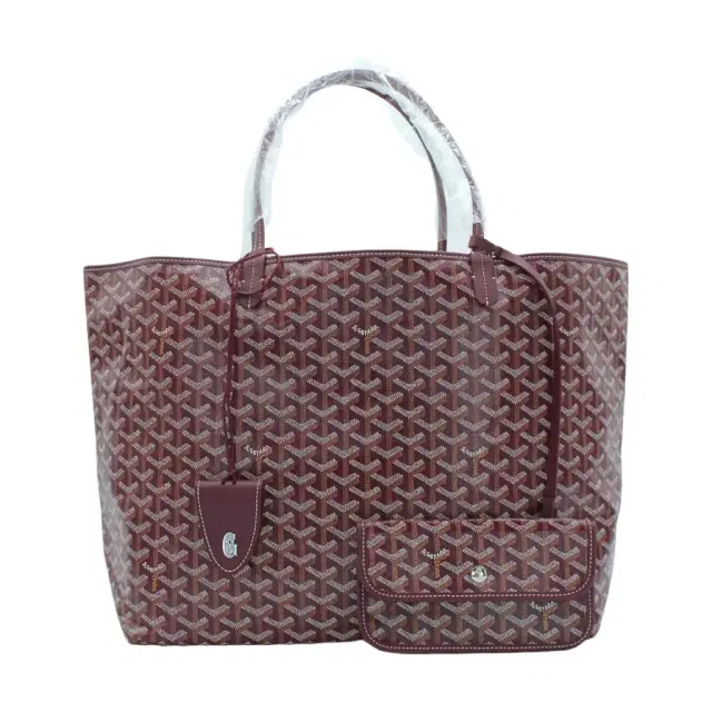 goyard Goyard Saint Louis GM Burgundy Coated Canvas Tote Bag by The Solist