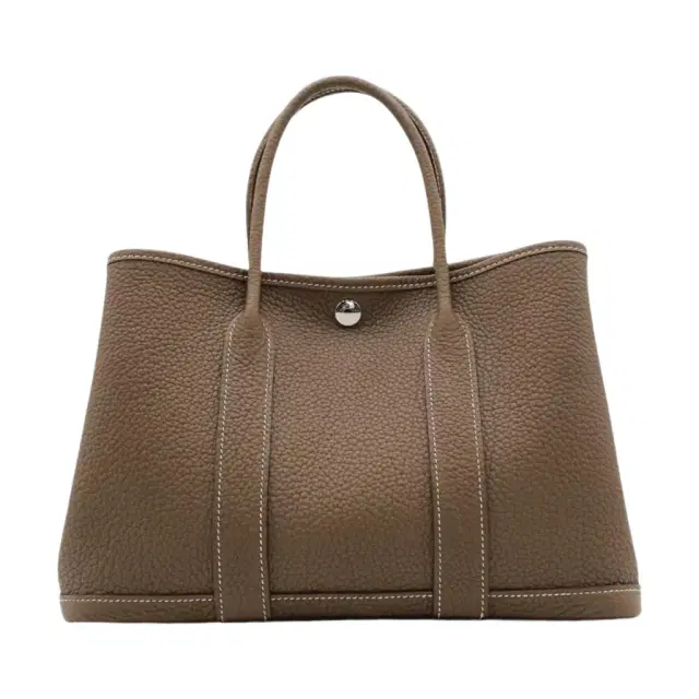 HERMÈS Hermès Garden Party 30 Etoupe Negonda Leather Tote Bag by The Solist