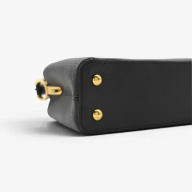 Louis Vuitton Louis Vuitton Capucines Mini Black Leather Handbag by The Solist | Thumbnail 4
