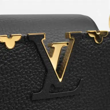 Louis Vuitton Louis Vuitton Capucines Mini Black Leather Handbag by The Solist | Thumbnail 6