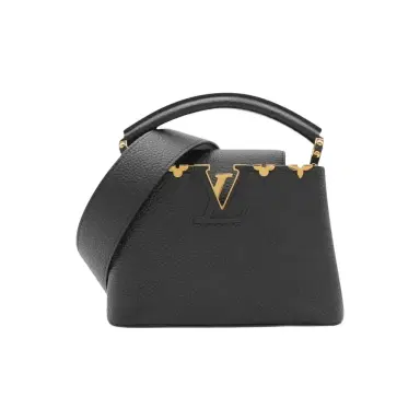 Louis Vuitton Louis Vuitton Capucines Mini Black Leather Handbag by The Solist | Thumbnail 1