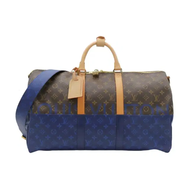 Louis Vuitton Louis Vuitton Keepall Bandoulière 50 Marron & Blue Monogram Canvas Duffel Bag by The Solist