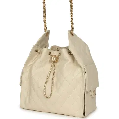 Chanel Chanel Medium 25 Hobo Bag Light Beige Caviar Antique Gold Hardware | Thumbnail 5 Chanel Chanel Medium 25 Hobo Bag Light Beige Caviar Antique Gold Hardware | Thumbnail 5