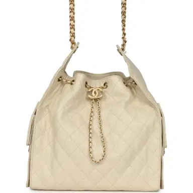 Chanel Chanel Medium 25 Hobo Bag Light Beige Caviar Antique Gold Hardware | Thumbnail 1 Chanel Chanel Medium 25 Hobo Bag Light Beige Caviar Antique Gold Hardware | Thumbnail 1