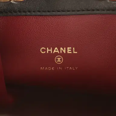 Chanel Chanel Mini "Cheetah Print" Bucket Bag with Chain Light Beige Calf Hair and Black Lambskin Gold Hardware | Thumbnail 9 Chanel Chanel Mini "Cheetah Print" Bucket Bag with Chain Light Beige Calf Hair and Black Lambskin Gold Hardware | Thumbnail 9