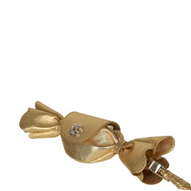 Chanel Chanel Mini Candy Bag Charm Light Gold Metallic Lambskin Silver Hardware | Thumbnail 5 Chanel Chanel Mini Candy Bag Charm Light Gold Metallic Lambskin Silver Hardware | Thumbnail 5