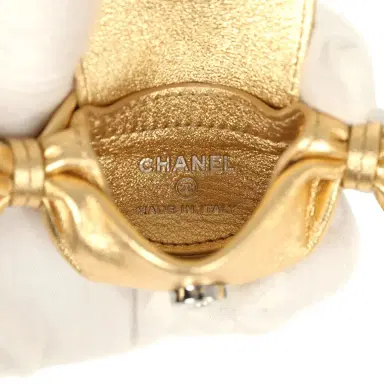 Chanel Chanel Mini Candy Bag Charm Light Gold Metallic Lambskin Silver Hardware | Thumbnail 8 Chanel Chanel Mini Candy Bag Charm Light Gold Metallic Lambskin Silver Hardware | Thumbnail 8