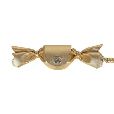 Chanel Chanel Mini Candy Bag Charm Light Gold Metallic Lambskin Silver Hardware | Thumbnail 1 Chanel Chanel Mini Candy Bag Charm Light Gold Metallic Lambskin Silver Hardware | Thumbnail 1