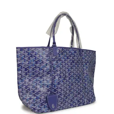 goyard Goyard Goyardine Blueberry Purple Saint Louis GM Tote Palladium Hardware | Thumbnail 2 goyard Goyard Goyardine Blueberry Purple Saint Louis GM Tote Palladium Hardware | Thumbnail 2