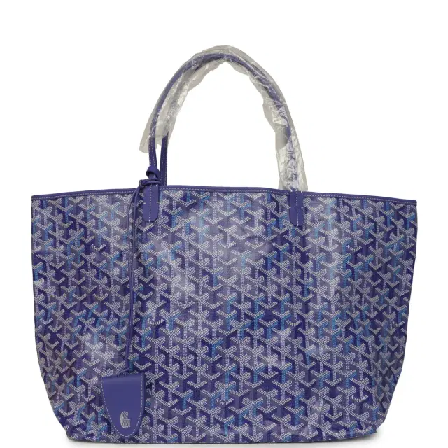 goyard Goyard Goyardine Blueberry Purple Saint Louis GM Tote Palladium Hardware