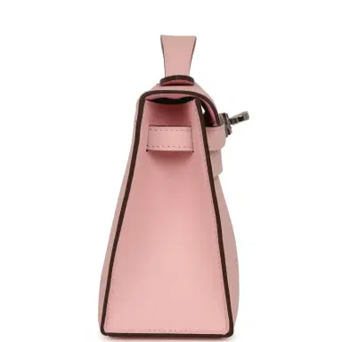 HERMÈS Hermes Kelly Pochette Rose Sakura Swift Palladium Hardware | Thumbnail 3