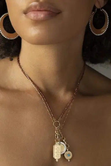 MONICA RICH KOSANN "Design Your Own” Garnet Charm Chain Necklace | Thumbnail 2