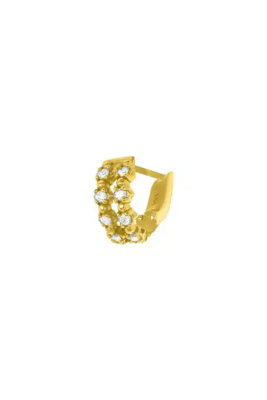 STEPHANIE ANDERS XO Diamond Huggie Earring | Thumbnail 3