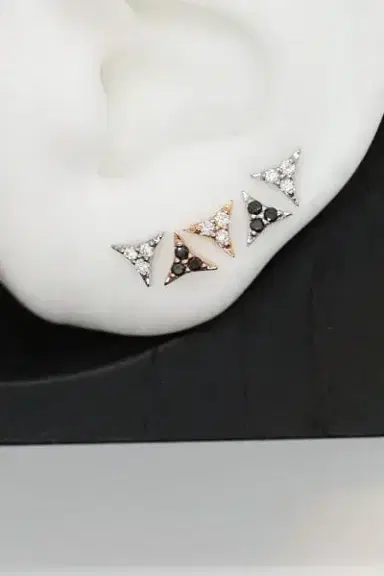 STEPHANIE ANDERS XO Black Diamond Stud | Thumbnail 4