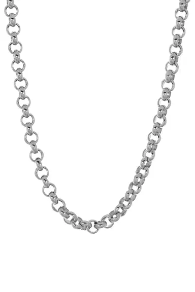 MARISSA DIAMONDS 30 Inch 4.0MM White Gold Rolo Chain | Thumbnail 1