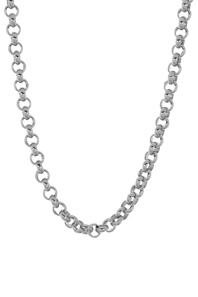 MARISSA DIAMONDS 30 Inch 4.0MM White Gold Rolo Chain