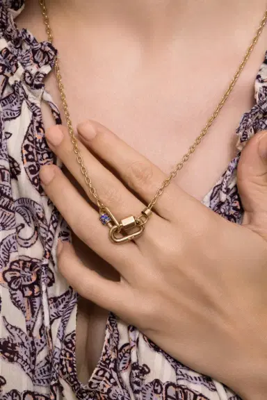 Marla Aaron 3x3 Pulley Chain Necklace | Thumbnail 3