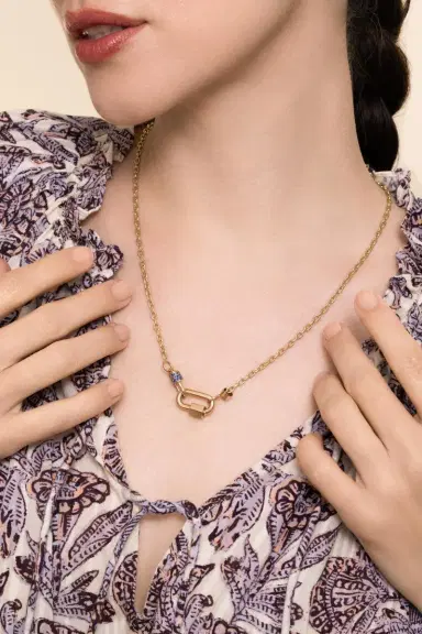 Marla Aaron 3x3 Pulley Chain Necklace | Thumbnail 4