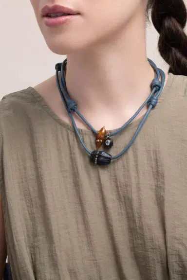 DEZSO BY SARA BELTRÁN Agate Coquito Fossil Shell Necklace | Thumbnail 2