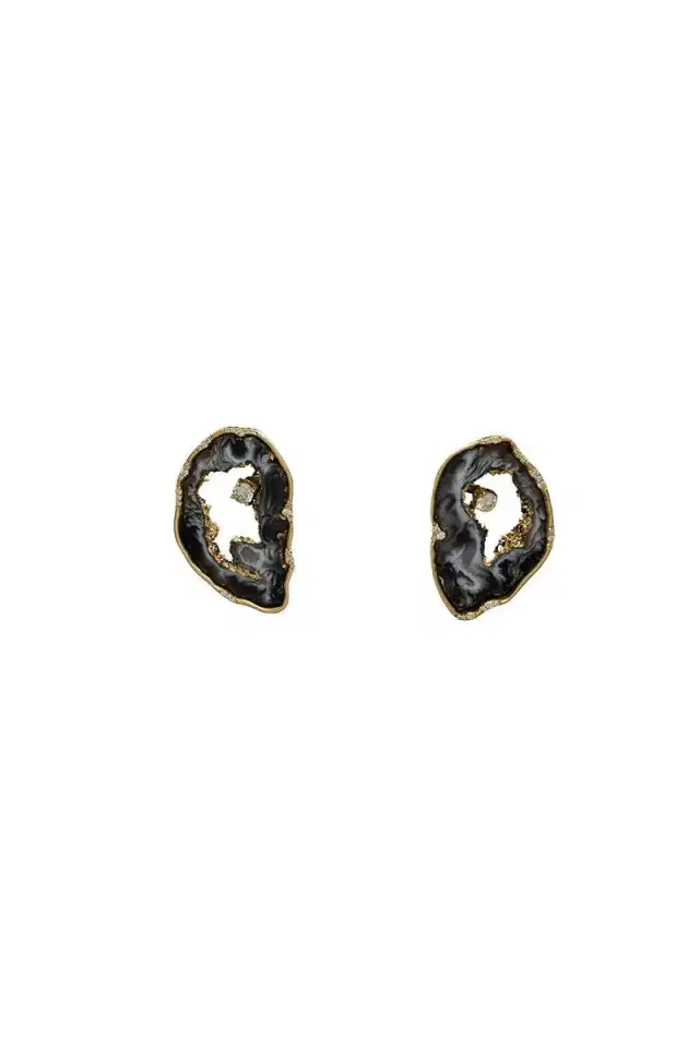 DENISE CASSOU Agate Slice Earrings