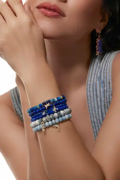 Sydney Evan Airplane Lapis Charm Bracelet | Thumbnail 4