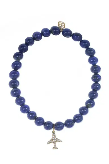 Sydney Evan Airplane Lapis Charm Bracelet | Thumbnail 1