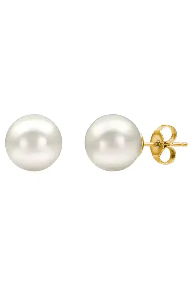 BAGGINS Akoya Pearl Studs 7.5-8mm- Yellow Gold | Thumbnail 1 BAGGINS Akoya Pearl Studs 7.5-8mm- Yellow Gold | Thumbnail 1