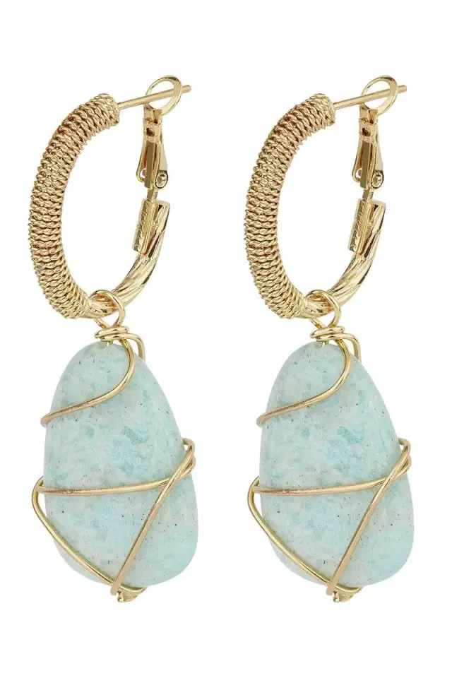 Gas Bijoux Amazonite Rainbow Large Lyre Earrings