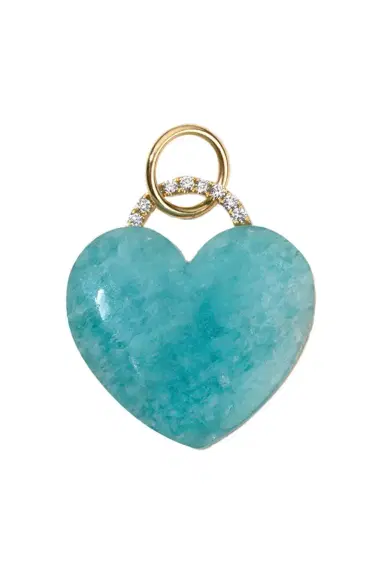 DEVON WOODHILL Amazonite Rock Solid Heart Charm | Thumbnail 1 DEVON WOODHILL Amazonite Rock Solid Heart Charm | Thumbnail 1