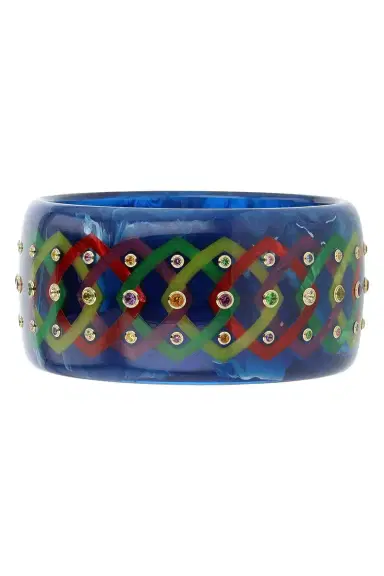 MARK DAVIS Amethyst Citrine Peridot Blue Bakelite Bangle | Thumbnail 1 MARK DAVIS Amethyst Citrine Peridot Blue Bakelite Bangle | Thumbnail 1