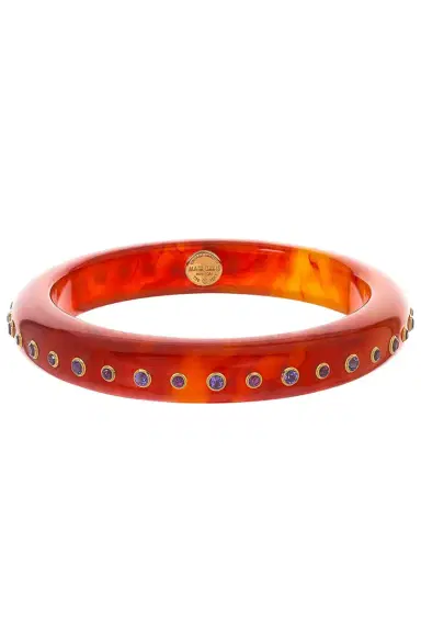 MARK DAVIS Amethyst Garnet Tortoise Bakelite Bangle | Thumbnail 1 MARK DAVIS Amethyst Garnet Tortoise Bakelite Bangle | Thumbnail 1