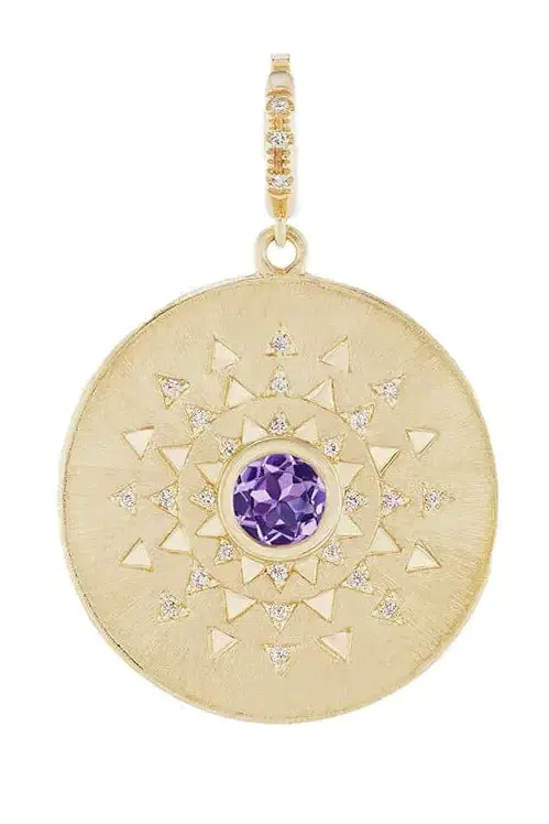 Harwell Godfrey Amethyst Major Sun Sign Medallion