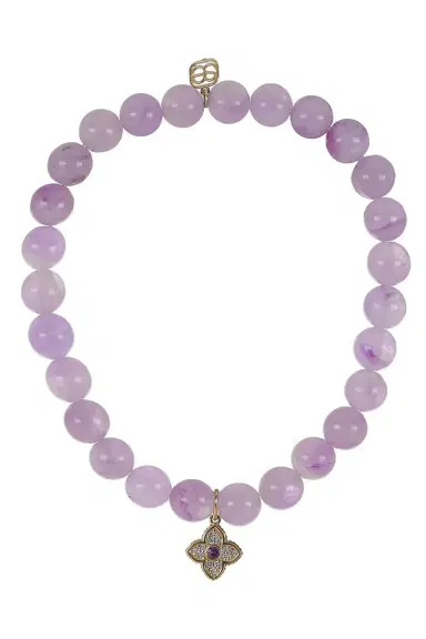 Sydney Evan Amethyst Mini Moraccan Charm Bracelet | Thumbnail 1