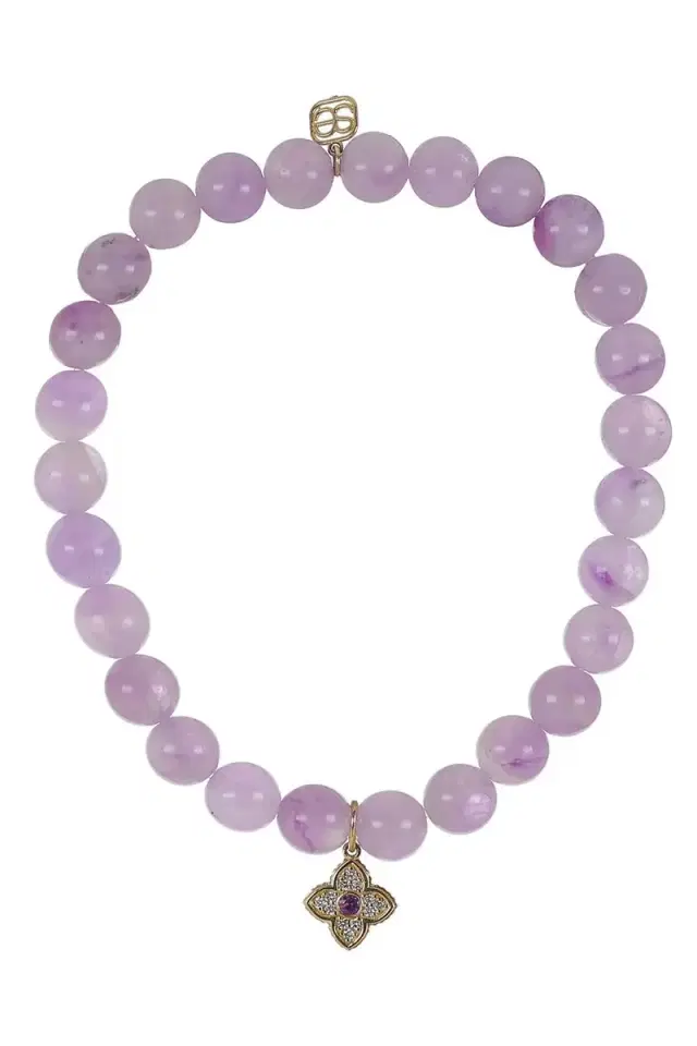 Sydney Evan Amethyst Mini Moraccan Charm Bracelet