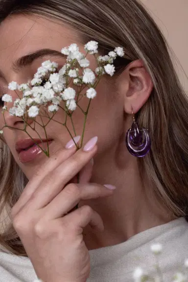 TEN THOUSAND THINGS Amethyst O'Keefe Earrings | Thumbnail 2