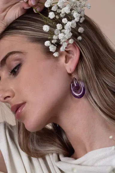 TEN THOUSAND THINGS Amethyst O'Keefe Earrings | Thumbnail 3