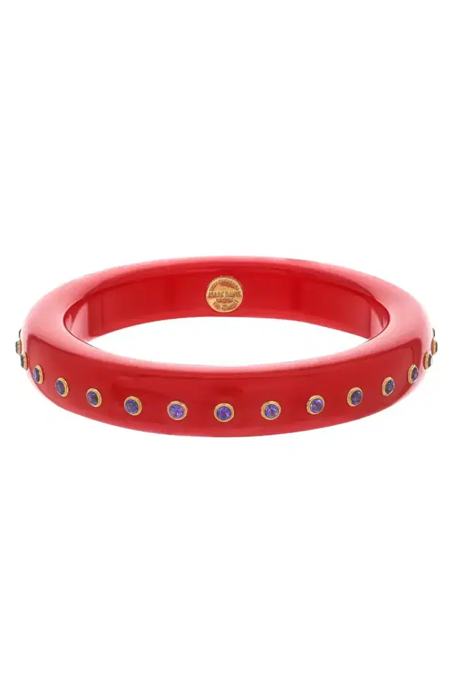 MARK DAVIS Amethyst Red Bakelite Bangle