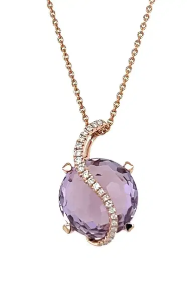 LISA NIK Amethyst Round De France Necklace | Thumbnail 1 LISA NIK Amethyst Round De France Necklace | Thumbnail 1