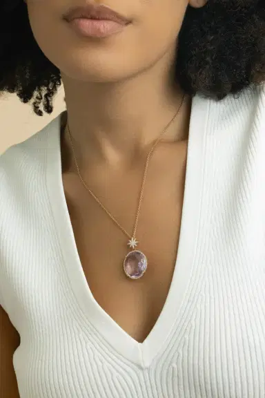 LISA NIK Amethyst Star Bail Necklace | Thumbnail 2 LISA NIK Amethyst Star Bail Necklace | Thumbnail 2