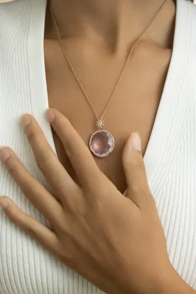LISA NIK Amethyst Star Bail Necklace | Thumbnail 3 LISA NIK Amethyst Star Bail Necklace | Thumbnail 3