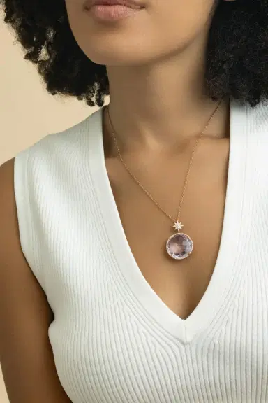 LISA NIK Amethyst Star Bail Necklace | Thumbnail 4 LISA NIK Amethyst Star Bail Necklace | Thumbnail 4