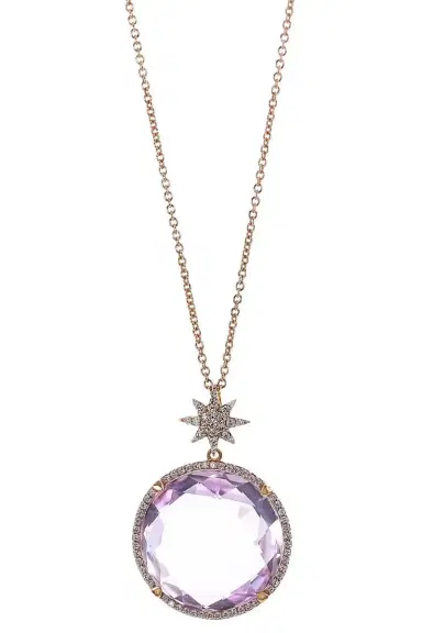 LISA NIK Amethyst Star Bail Necklace | Thumbnail 1 LISA NIK Amethyst Star Bail Necklace | Thumbnail 1