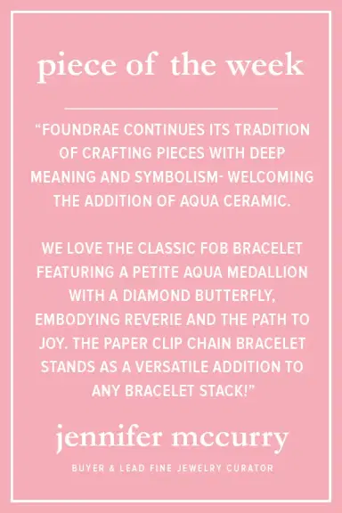 Foundrae Aqua Butterfly Classic Fob Bracelet - Reverie | Thumbnail 3